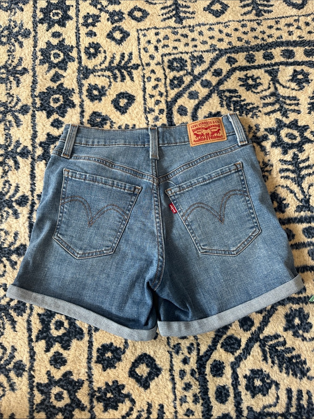 Levi's Women's mid length Rolled-Hem Shorts